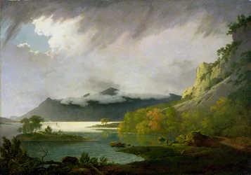 Derwent Water med Skiddaw i fjärran, ca 1795-6